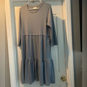 NORDSTROM MELLODAY BLUE DRESS SZ L